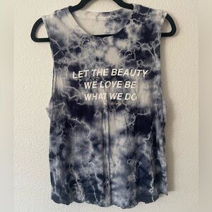 Spiritual Gangster Tie-Dye Muscle Tee NWOT